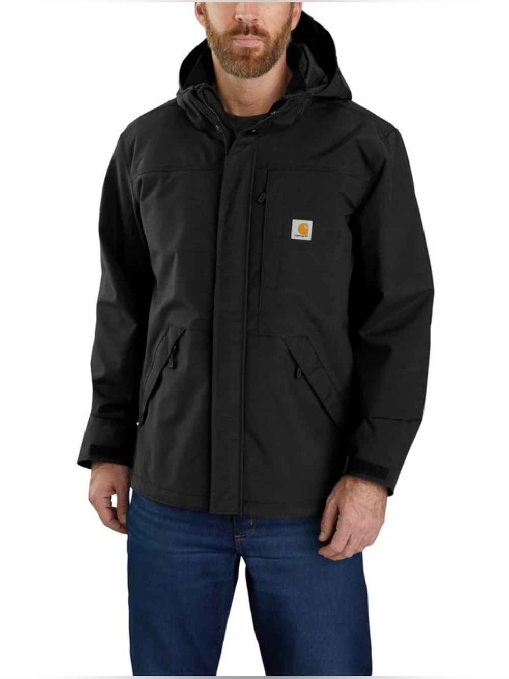 Worn 1x LIKE NEW Carhartt Storm Defender Hooded Heavyweight Jacket Black Men’s L